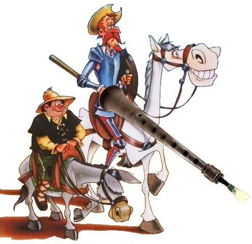 don quijote y sancho dulzaina animados BLANCO